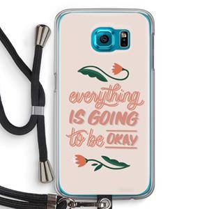 CaseCompany Optimistic flower girl: Samsung Galaxy S6 Transparant Hoesje met koord