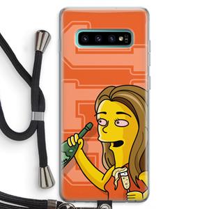 CaseCompany Jamie Lee Simpson: Samsung Galaxy S10 Plus Transparant Hoesje met koord