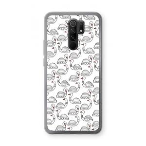 CaseCompany Zwanen: Xiaomi Redmi 9 Transparant Hoesje