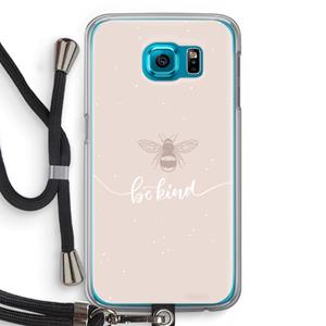 CaseCompany Be(e) kind: Samsung Galaxy S6 Transparant Hoesje met koord