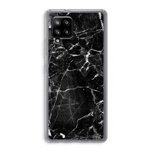 CaseCompany Zwart Marmer 2: Samsung Galaxy A42 5G Transparant Hoesje