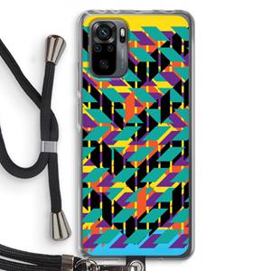 CaseCompany Skew Bee 1: Xiaomi Redmi Note 10 Pro Transparant Hoesje met koord