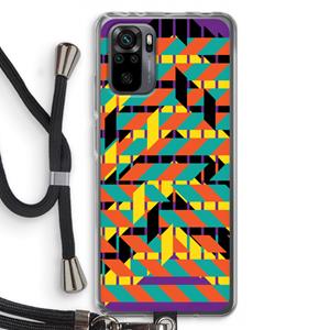 CaseCompany Skew Bee 2: Xiaomi Redmi Note 10 Pro Transparant Hoesje met koord