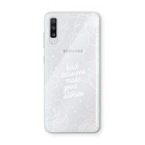 CaseCompany Good stories: Samsung Galaxy A70 Transparant Hoesje