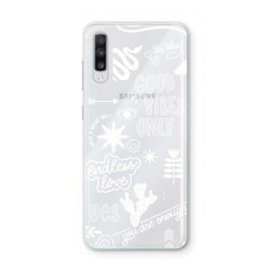 CaseCompany Good vibes: Samsung Galaxy A70 Transparant Hoesje
