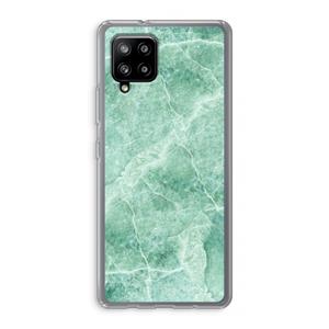 CaseCompany Groen marmer: Samsung Galaxy A42 5G Transparant Hoesje