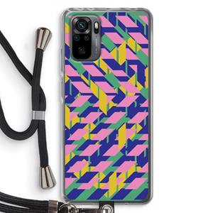 CaseCompany Skew Blush 1: Xiaomi Redmi Note 10 Pro Transparant Hoesje met koord