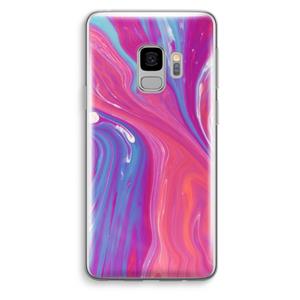 CaseCompany Paarse stroom: Samsung Galaxy S9 Transparant Hoesje