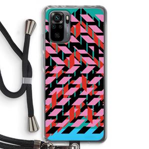 CaseCompany Skew Blush 2: Xiaomi Redmi Note 10 Pro Transparant Hoesje met koord
