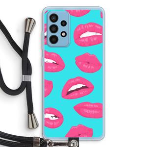 CaseCompany Bite my lip: Samsung Galaxy A52 Transparant Hoesje met koord