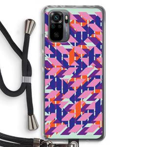 CaseCompany Skew Blush 3: Xiaomi Redmi Note 10 Pro Transparant Hoesje met koord