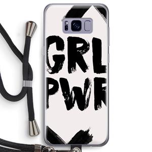 CaseCompany Girl Power #2: Samsung Galaxy S8 Transparant Hoesje met koord