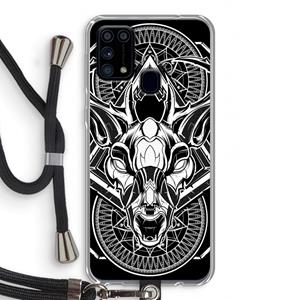 CaseCompany Oh Deer: Samsung Galaxy M31 Transparant Hoesje met koord