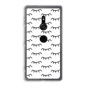 CaseCompany Wimpers: Sony Xperia XZ2 Transparant Hoesje