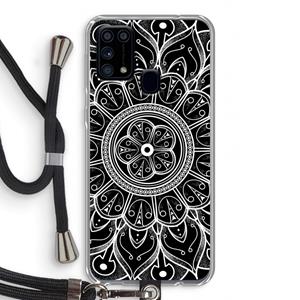 CaseCompany Roses Are Red: Samsung Galaxy M31 Transparant Hoesje met koord