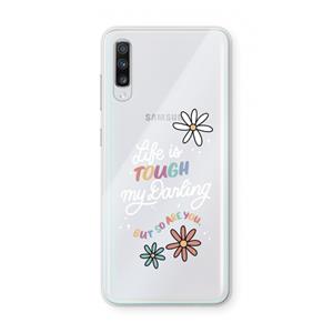 CaseCompany Tough Life: Samsung Galaxy A70 Transparant Hoesje