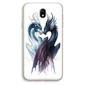 CaseCompany Yin Yang Dragons: Samsung Galaxy J7 (2017) Transparant Hoesje