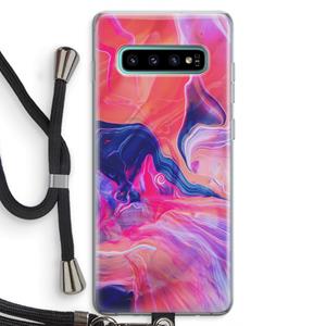 CaseCompany Earth And Ocean: Samsung Galaxy S10 Plus Transparant Hoesje met koord