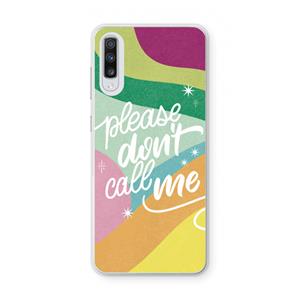 CaseCompany Don't call: Samsung Galaxy A70 Transparant Hoesje