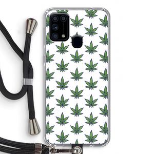 CaseCompany Weed: Samsung Galaxy M31 Transparant Hoesje met koord