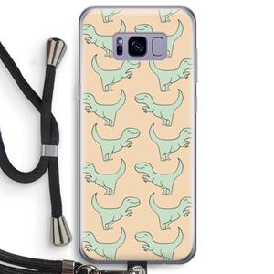CaseCompany Dinos: Samsung Galaxy S8 Transparant Hoesje met koord