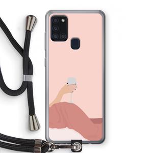 CaseCompany Wine: Samsung Galaxy A21s Transparant Hoesje met koord