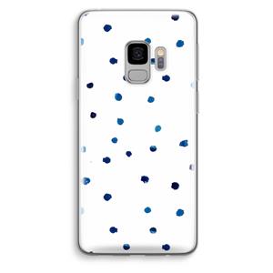 CaseCompany Blauwe stippen: Samsung Galaxy S9 Transparant Hoesje