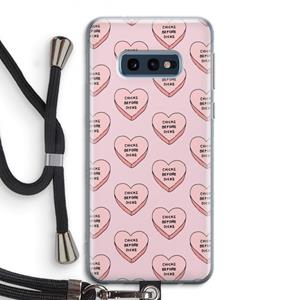 CaseCompany Chicks before dicks: Samsung Galaxy S10e Transparant Hoesje met koord