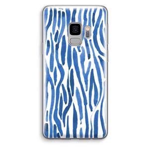 CaseCompany Blauwe nerven: Samsung Galaxy S9 Transparant Hoesje