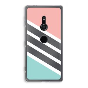 CaseCompany Strepen pastel: Sony Xperia XZ2 Transparant Hoesje