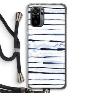 CaseCompany Ink Stripes: Xiaomi Redmi Note 10 Pro Transparant Hoesje met koord