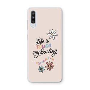 CaseCompany Tough Life: Samsung Galaxy A70 Transparant Hoesje