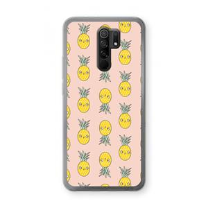 CaseCompany Ananas: Xiaomi Redmi 9 Transparant Hoesje