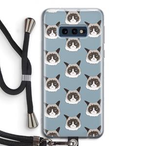 CaseCompany It's a Purrr Case: Samsung Galaxy S10e Transparant Hoesje met koord