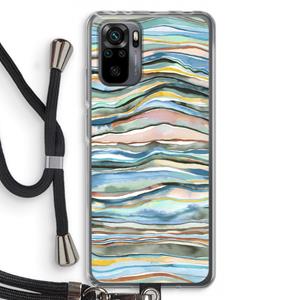 CaseCompany Watercolor Agate: Xiaomi Redmi Note 10 Pro Transparant Hoesje met koord