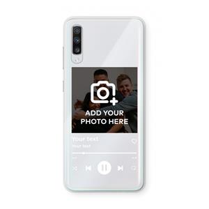 CaseCompany Music Player: Samsung Galaxy A70 Transparant Hoesje
