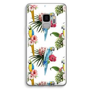 CaseCompany Kleurrijke papegaaien: Samsung Galaxy S9 Transparant Hoesje