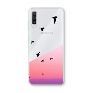 CaseCompany Fly away: Samsung Galaxy A70 Transparant Hoesje