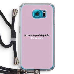 CaseCompany gij beslist: Samsung Galaxy S6 Transparant Hoesje met koord