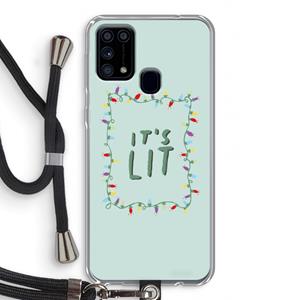 CaseCompany It's Lit: Samsung Galaxy M31 Transparant Hoesje met koord