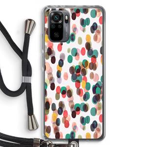 CaseCompany Tropical Dots: Xiaomi Redmi Note 10 Pro Transparant Hoesje met koord