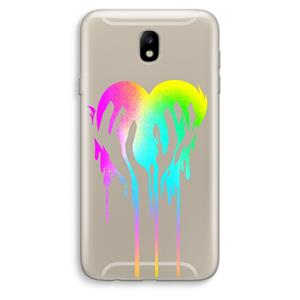 CaseCompany Hold My Heart: Samsung Galaxy J7 (2017) Transparant Hoesje