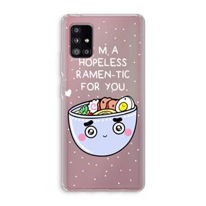 CaseCompany I'm A Hopeless Ramen-Tic For You: Samsung Galaxy A51 5G Transparant Hoesje