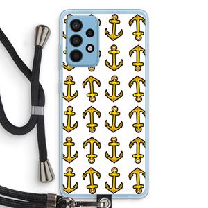 CaseCompany Musketon Anchor: Samsung Galaxy A52 Transparant Hoesje met koord