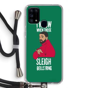 CaseCompany Sleigh Bells Ring: Samsung Galaxy M31 Transparant Hoesje met koord