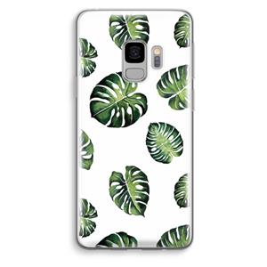 CaseCompany Tropische bladeren: Samsung Galaxy S9 Transparant Hoesje