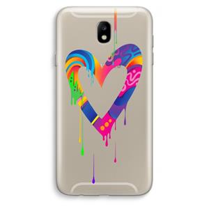 CaseCompany Melts My Heart: Samsung Galaxy J7 (2017) Transparant Hoesje