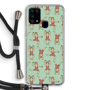 CaseCompany Gymboys: Samsung Galaxy M31 Transparant Hoesje met koord
