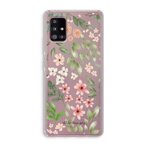 CaseCompany Botanical sweet flower heaven: Samsung Galaxy A51 5G Transparant Hoesje