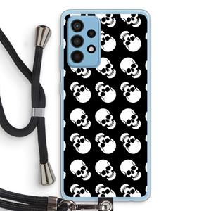 CaseCompany Musketon Skulls: Samsung Galaxy A52 Transparant Hoesje met koord